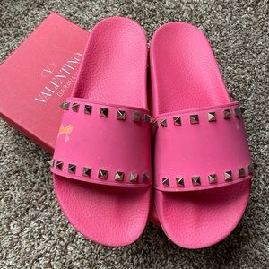 Valentino Garavani pink slides side 41